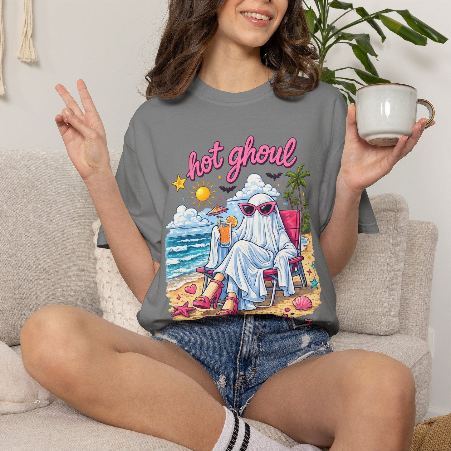 Hot Ghoul Summer Tee | Unisex Ghost Graphic T-Shirt